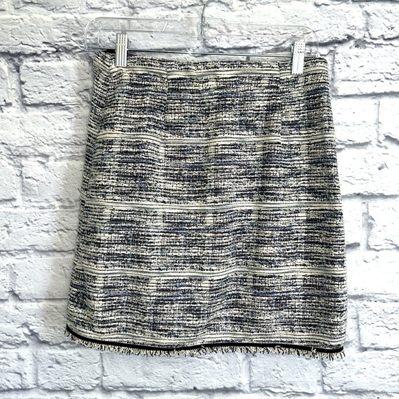 Max studio navy tweed faux wrap mini skirt - Picture 2 of 5